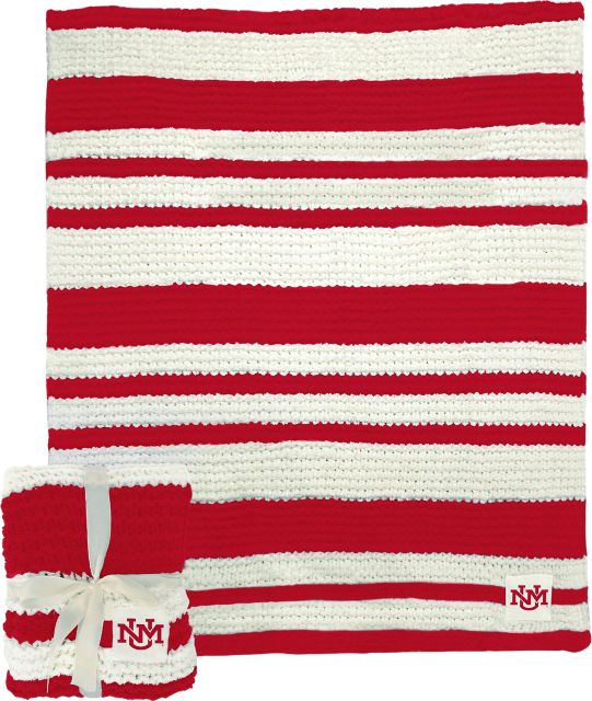 University of New Mexico Cable Knit Throw 50x60