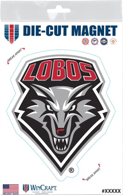 University of New Mexico Lobos 4" x 4" Magnet