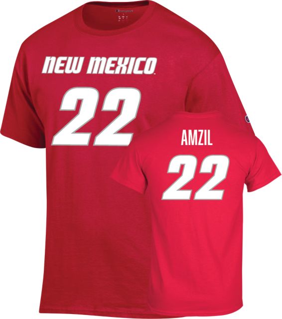 University of New Mexico Men's Basketball T-Shirt Mustapha Amzil - 22