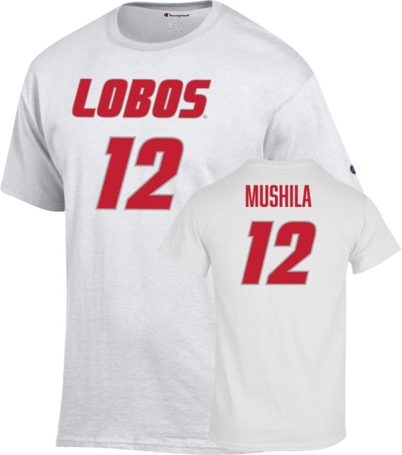 University of New Mexico Men's Basketball T-Shirt Isaac Mushila -12