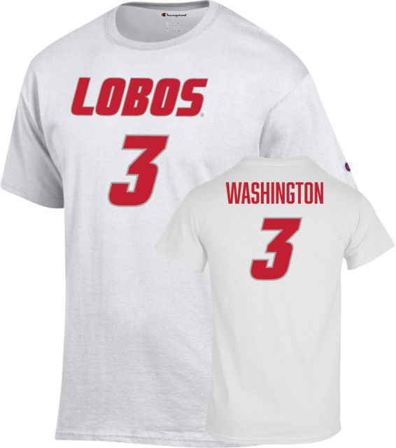University of New Mexico Men's Basketball T-Shirt Tru Washington - 3