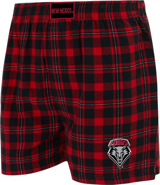 University of New Mexico Lobos Flannel Boxers
