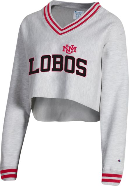 University of New Mexico Women's Lobos Cropped V-Neck Crewneck
