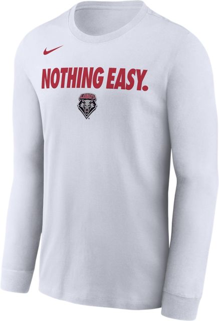 University of New Mexico Lobos Basketball Nothing Easy 2025 Bench Long Sleeve T-Shirt