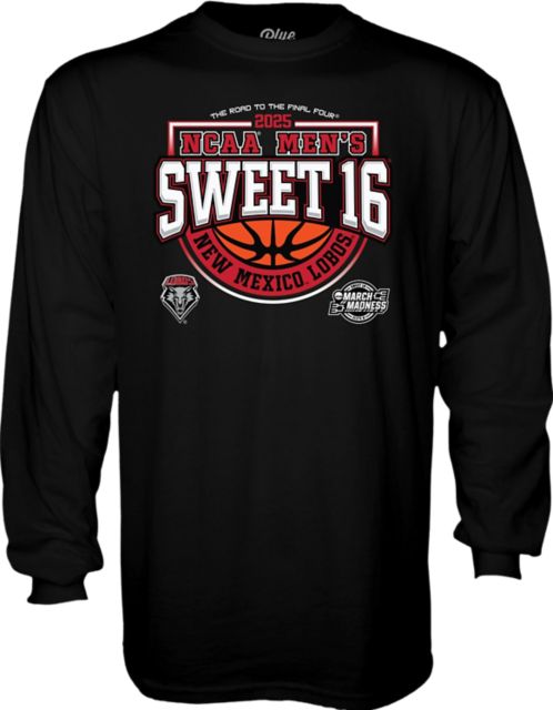 University of New Mexico Men's Basketball 2025 Sweet 16 Long Sleeve T-Shirt