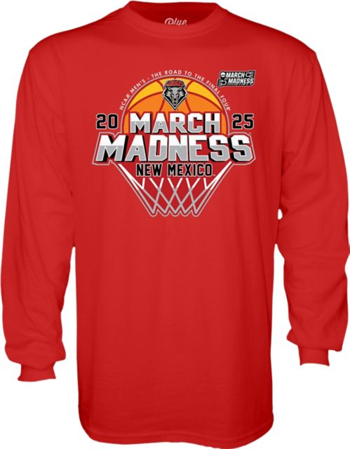 University of New Mexico Men's Basketball 2025 NCAA Tournament Bound Long Sleeve T-Shirt
