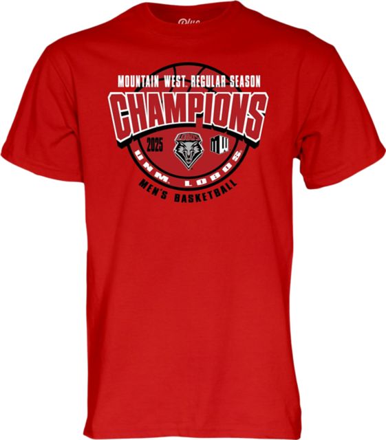 University of New Mexico Men's Basketball 2025 MWC Regular Season Champions Short Sleeve T-Shirt
