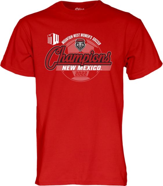 University of New Mexico Lobos Women's Soccer 2022 Mountain West Regular Season Champions T-Shirt