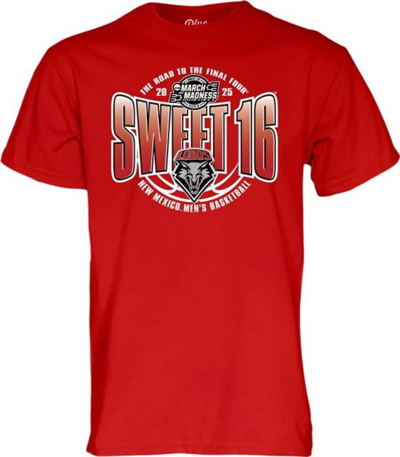 University of New Mexico Men's Basketball 2025 Sweet 16 Short Sleeve T-Shirt
