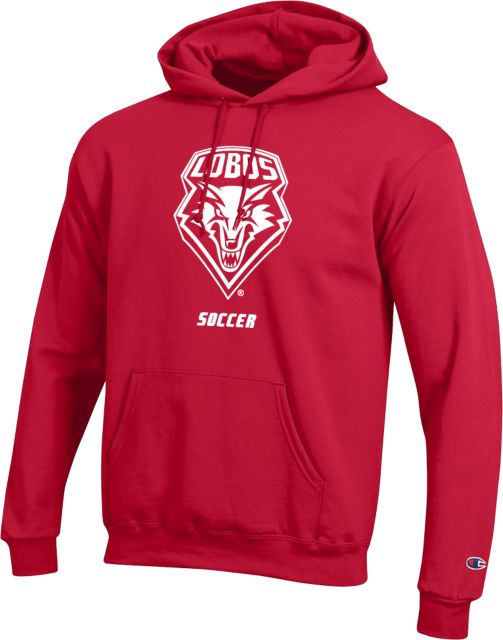 New Mexico Champion Scarlet Red Fleece Hoodie-S Lobos Soccer - ONLINE ONLY
