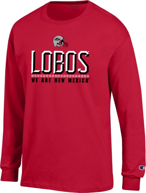New Mexico Champion Red Long Sleeve T Shirt-S LOBOS We are Football - ONLINE ONLY