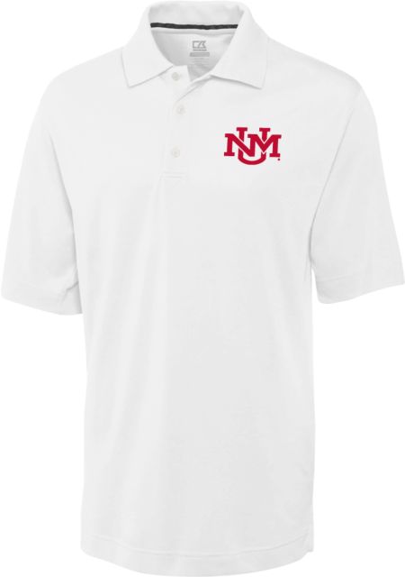 New Mexico CandB Advantage TriBlend Pique White Polo-S Secondary Athletics Mark - ONLINE ONLY